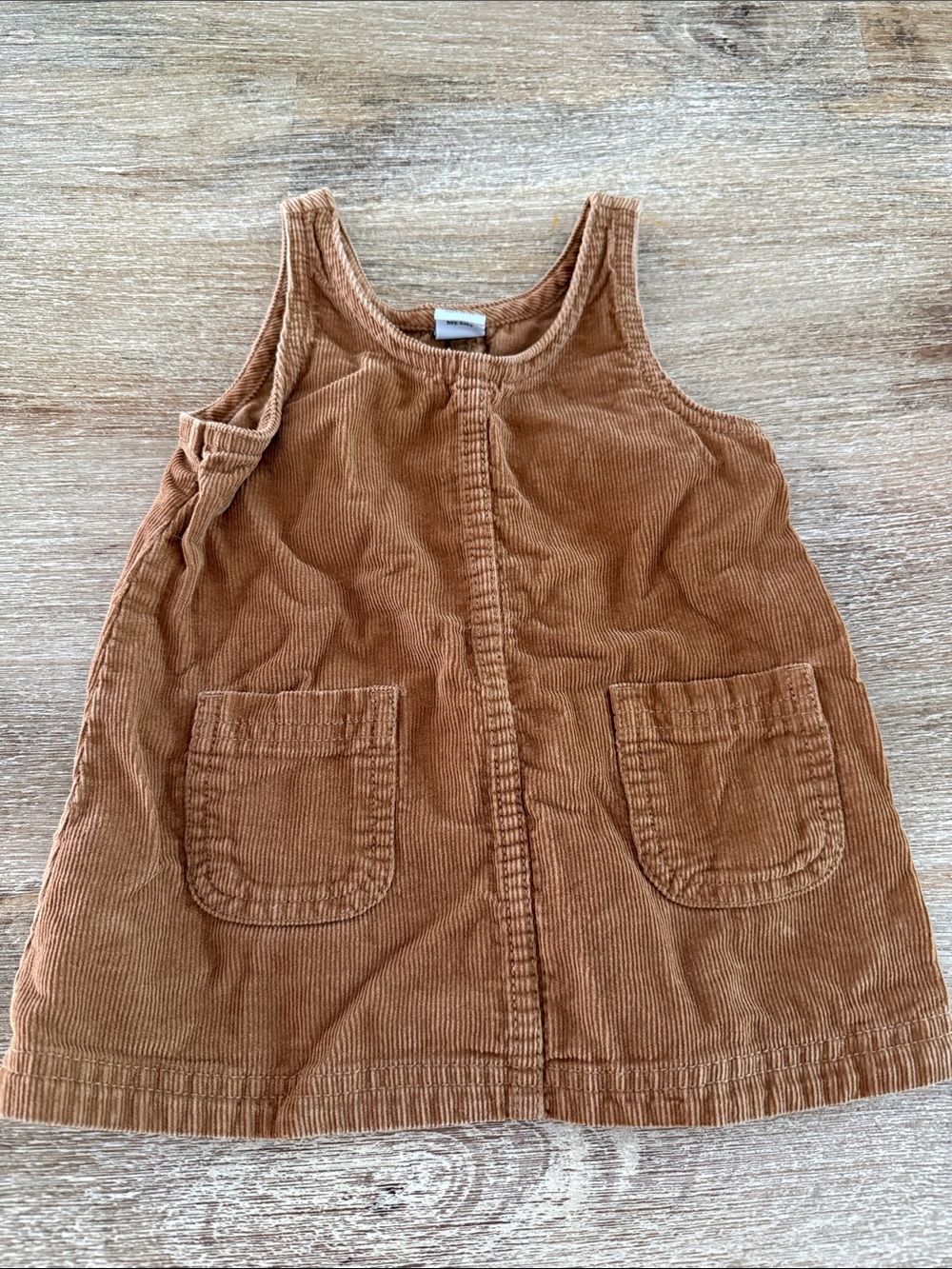Old Navy Girls Brown Corduroy Pinafore Dress